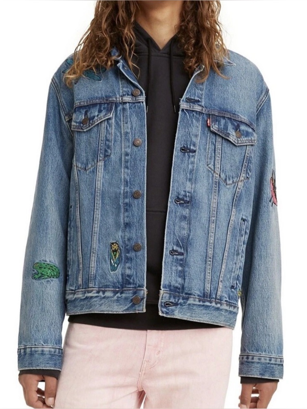 Levi's Freehand Embroidery Denim Trucker Jacket Men's Size XL